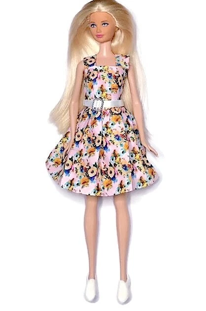 New barbie doll clothes 1/6 11.5" clothing floral cotton summer dress daywear