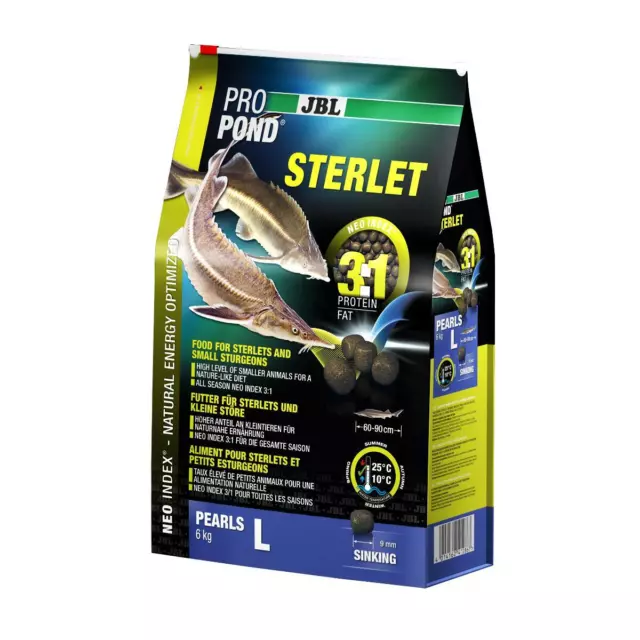 JBL ProPond Sterlet L Alleinfutter für große Sterlets - 6 kg Störe Futter Fische