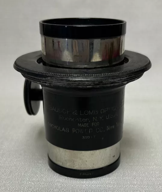 E5638 Vintage Bausch and Lomb Nicholas Power Company NY Camera? Lens 18 in E.F.