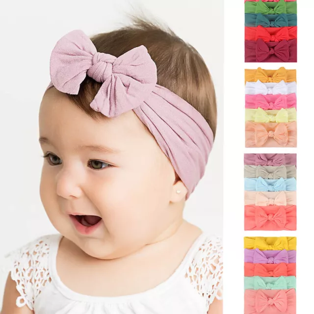 Headwear Turban Hair Band Headband Cute Girls Baby Toddler Accessories 5PCS Bow 2