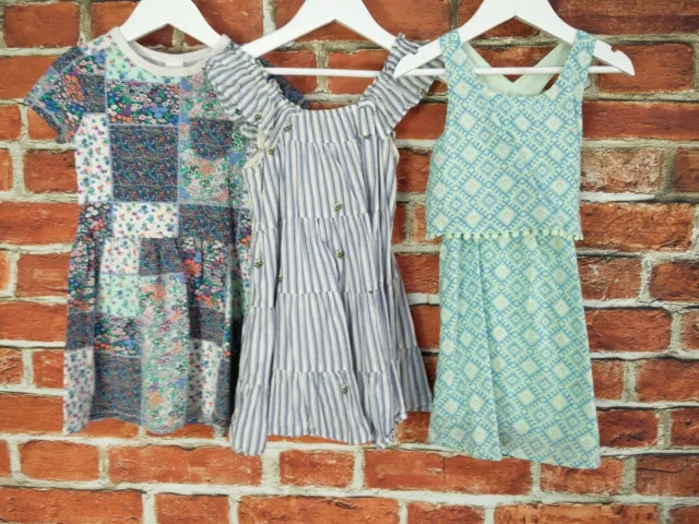 Girls Bundle Aged 4-5 Years Old Navy M&S Next Summer Dresses Floral Bees 110Cm