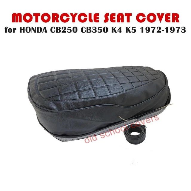 thumbnail image 2 of Motorcycle Seat Cover For Honda CB250T & CB400T Dream – With Strap, No Honda Logo – Tight Fit Seats 2 of 4