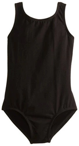 Clementine Apparel Girls' Big (7-16) Leotard Ballet Cut Tank One, Black, Size
