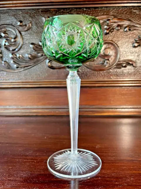 Römer Kristallglas Weinglas Luftblase 1920 RHEINISCHE GLASHÜTTEN AG! TOP ZUSTAND