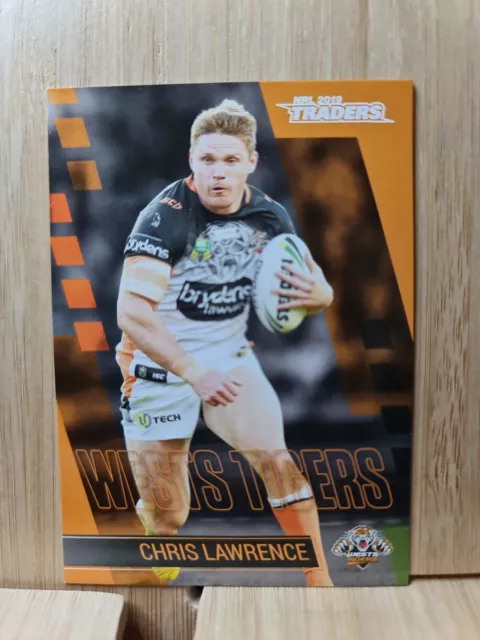 CHRIS LAWRENCE🏆2019 NRL TRADERS #153 TIGERS Rugby League Card🏆