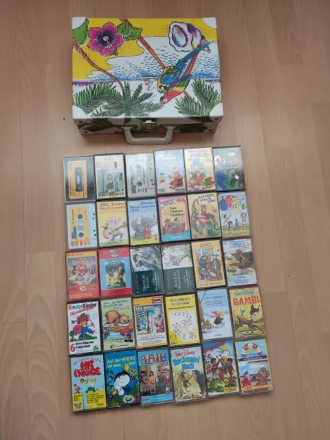 Kinder Kassetten Konvolut Kassettenkoffer Koffer Kinder Hörbuch Kinderlieder