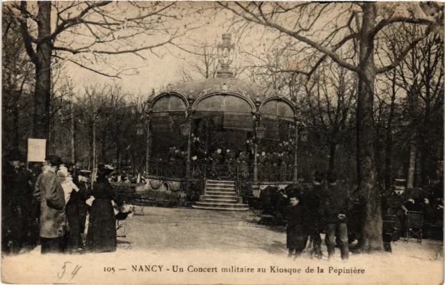 CPA Nancy - A Military Concert at the Kisoque de la Pepiniere (277017)