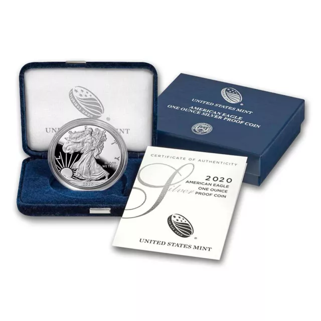 2020-W 1 oz Proof American Silver Eagle (w/Box & COA)