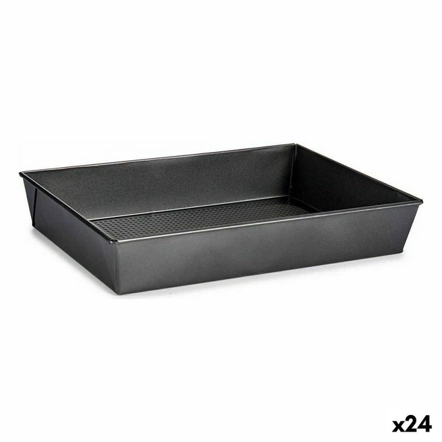 Stampo Rettangolare Grigio scuro Metallo 24 x 6,5 x 36,5 cm [24 Unità]