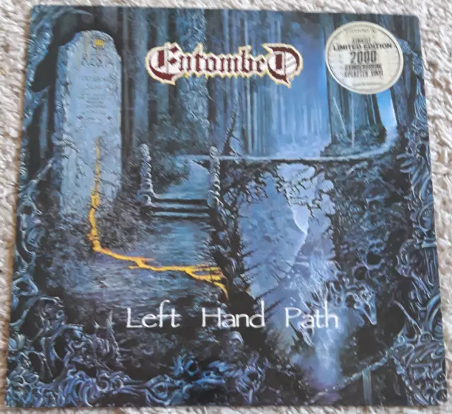 Entombed Left Hand Path Vinyle LP 33RPM 12 " Earache Mosh 21 1991 Blanc Spl
