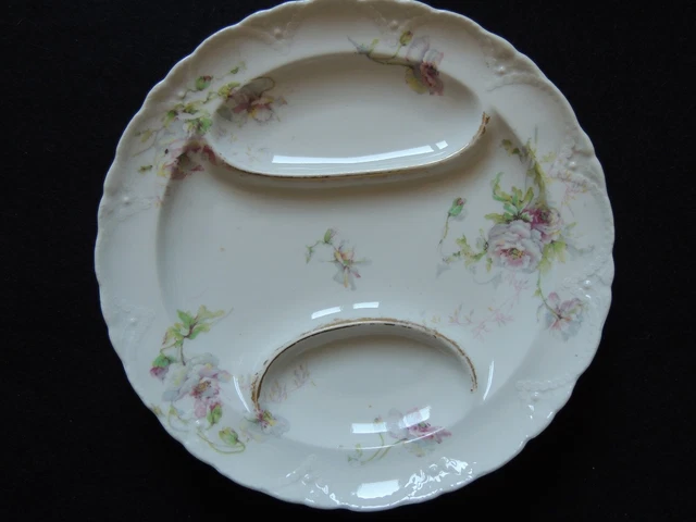 Lot De 6 Assiettes à Asperges En Porcelaine Blanche De Limoges - État Occasion Très Bon état - Motif Uni