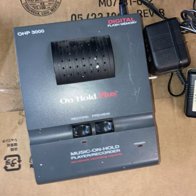 On-Hold Plus Digital Flash Memory Music-On-Hold Player/Recorder Ohp 3000
