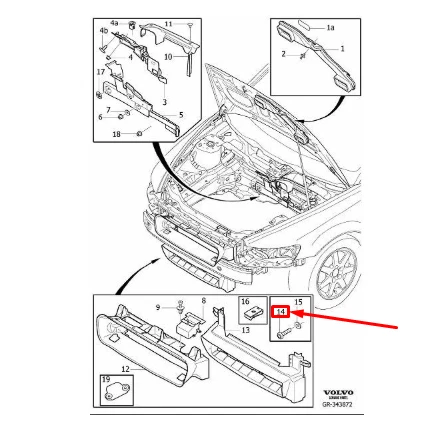 NEW VOLVO S60 Mk1 Front Air Duct Six Point Socket Screw 986062 Oem £2. ...