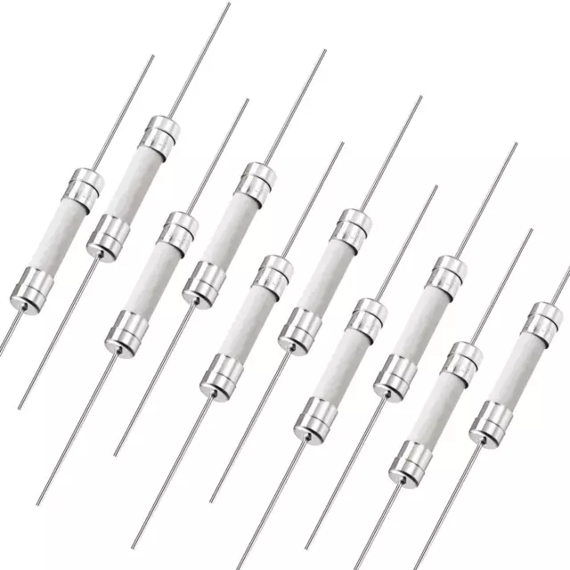 Fusibles Coup Rapide Fil Conducteur Fusibles Céramique 6 x 32mm 250V F25A 10Pcs