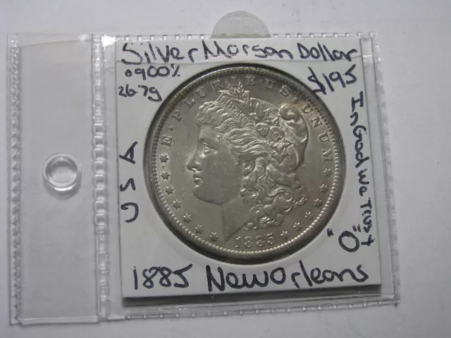 1885 USA Morgan Silver .900 Dollar 1885 - O  New Orleans