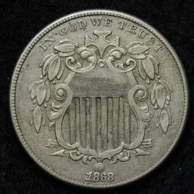 1868 Shield Nickel VF+ E129 GJEH