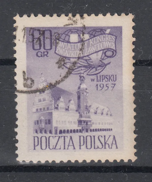 5) Polen 1957 " Leipzig, Weltgewerkschaftskongreß  Mi. Nr :1028 gest.  (4860)