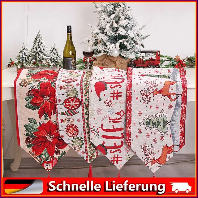 Dining Table Mat Knitted Tassels Xmas Tablecloth for Home Birthday Wedding Party