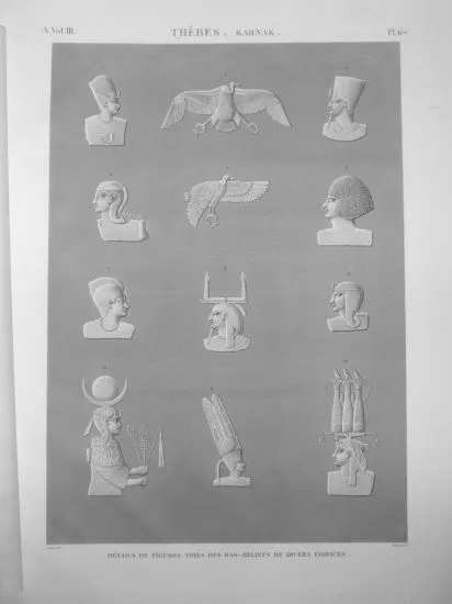 Gravure Originale DESCRIPTION EGYPTE Empire THÈBES