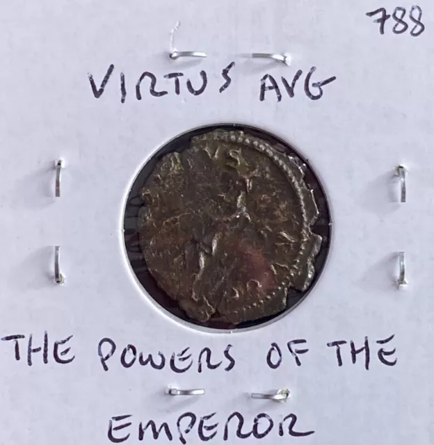 High Grade Ancient Roman Coin Emperor Tetricus 274AD Virtus Aug Authentic Offset 2