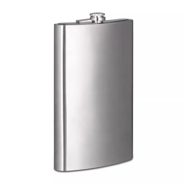 Flasque XXL 1,8 litre en inox fête cadeau mariage fiole alcool fort