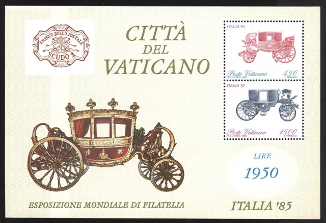 VATICANO   1985   15-ott   Esposizione Mondiale di filatelia "Italia '85"   MNH