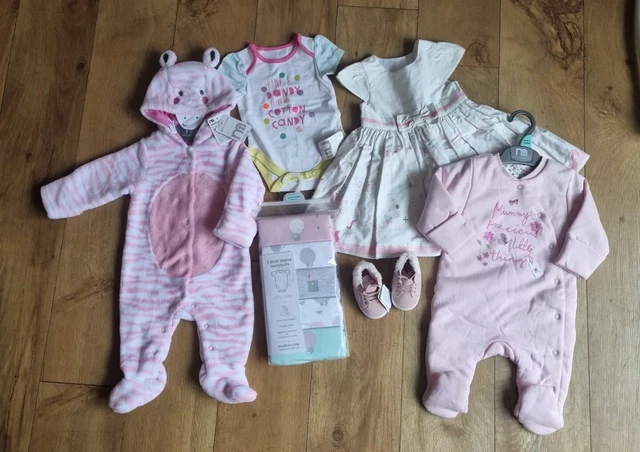 Baby girls clothes bundle age 0-3 months. All Brand New. Mothercare Tu