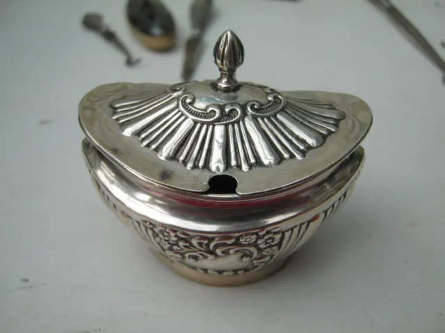 Birmingham Vaso senape argento sterling 1899 - PESANTE 38,6 g