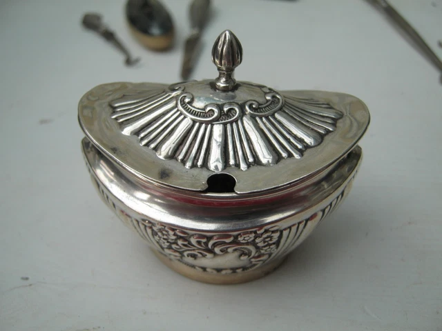 Birmingham Vaso senape argento sterling 1899 - PESANTE 38,6 g