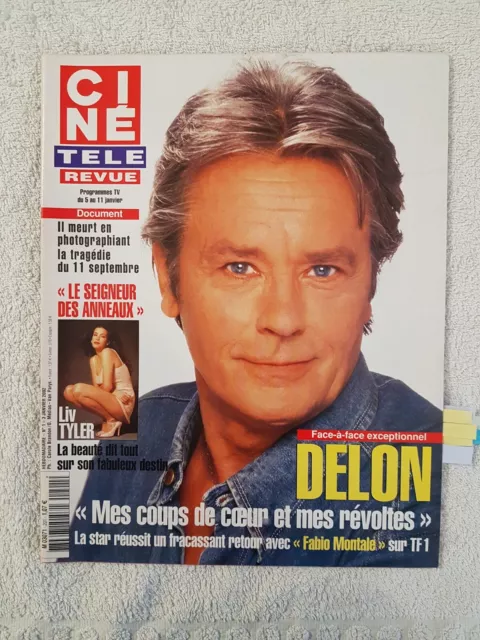 Cine Revue N°1 2002 Alain Delon Becaud Antoine Liv Tyler Joan Fontaine Chevalier