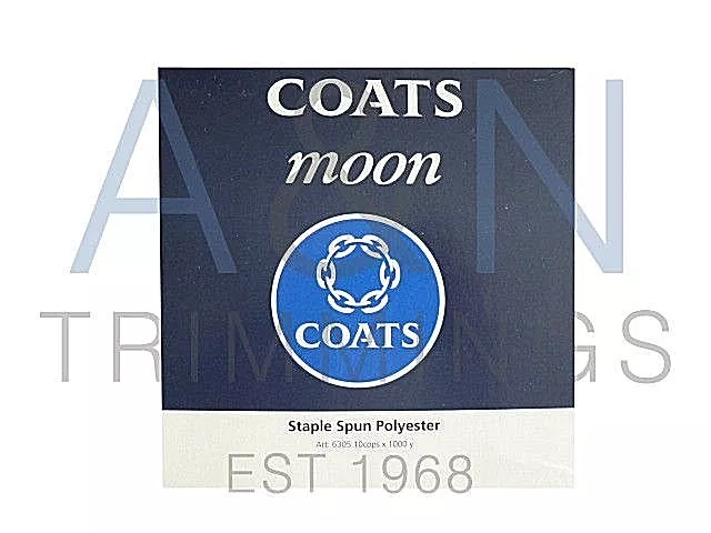 Coats Luna Tkt120 Caja De 10 * 1000 Carretes De Yarda Colores Hilo De Coser De Poliéster Hilado 2