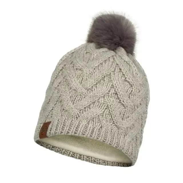 Buff - Caryn - Knitted & Polar Beanie Hat - Ecru