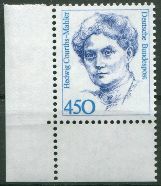 Bund Nr. 1614 postfrisch Eckrand BRD 1992 Frauen 450 Pf. Ecke 3 ungefaltet MNH