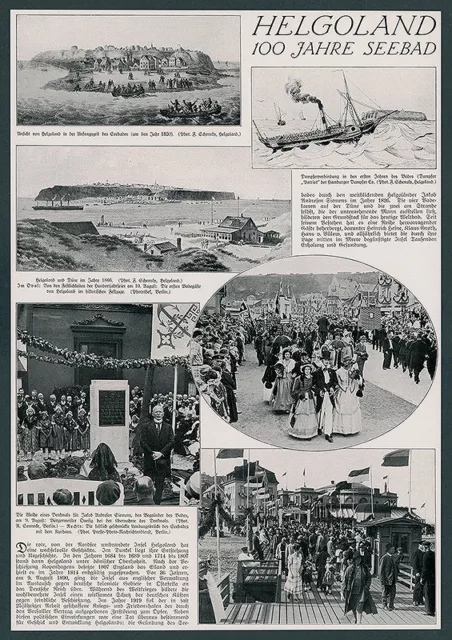F. Schensky Helgoland Feier 100 Jahre Seebad Nordsee Siemens Quosig Dampfer 1926