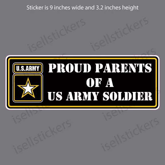 AR-2317 Proud Parents of a Army Soldier Military Bumper Sticker Window Decal