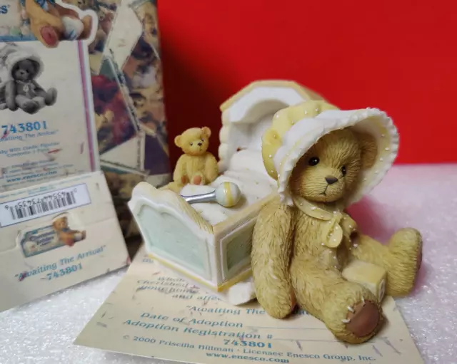 Cherished Teddies AWAITING THE ARRIVAL New Baby Figurine