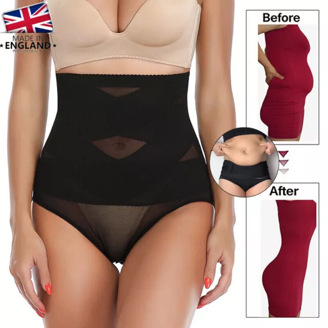 Women High Waist Panties Cross ABS Compression Shaping Pants Slim Body Shaper UK