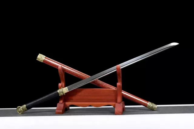 Fully Hand made Hard wood chinese 环首刀 9260 Spring Steel sword battle ready 2