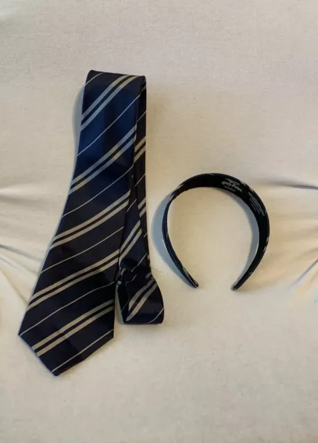 Wizarding World Of Harry Potter Ravenclaw 100% Silk Tie and Headband Wizarding World Of Harry Potter Ravenclaw 100% Silk Tie and Headband