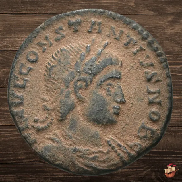 Byzantine Follis coin - Constantine I (307-337 AD) Antioch GLORIA EXERCITVS*G047