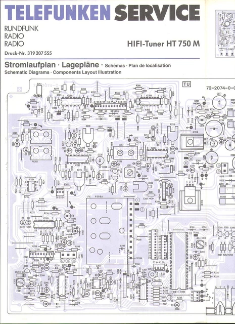 TELEFUNKEN SERVICE CIRCUIT Diagram for HT 750 M Copy £6.44 - PicClick UK