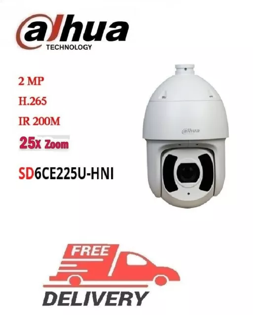 Caméra réseau Dahua Technology SD6CE225U-HNI 2MP 25x Starlight IR PTZ,...