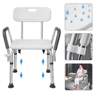 Taburete de ducha respaldo silla de ducha ayuda de ducha altura ajustable máx. 136 kg estable