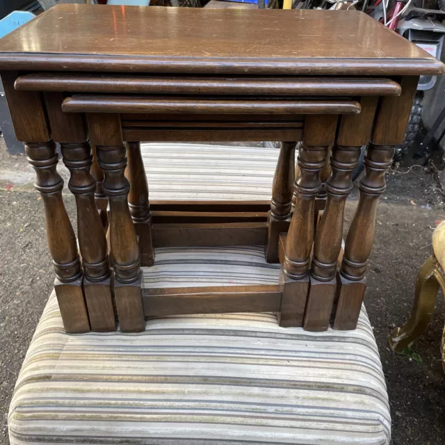 Old Charm Solid Oak Nest Of Tables