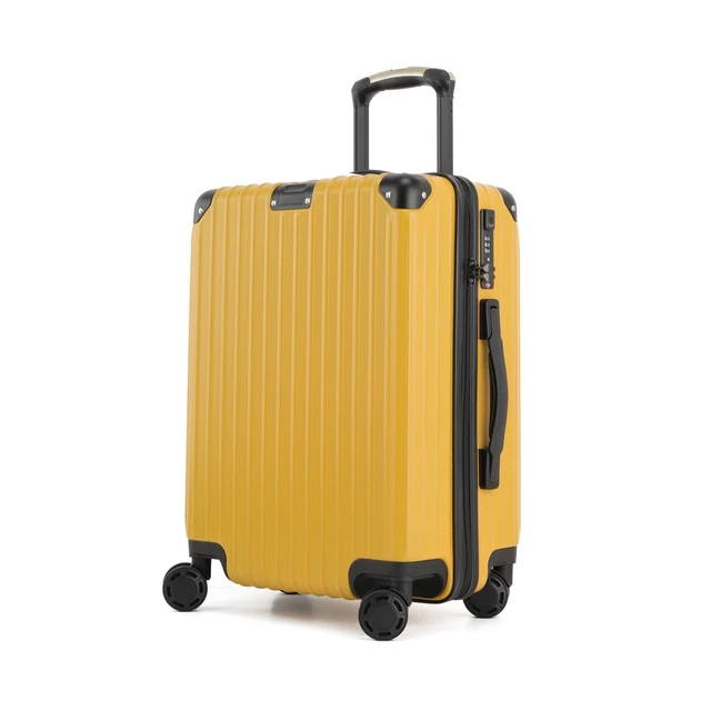 20" Hardside Travel Luggage for Trips ,Suitcase Bag with Wheels,Yellow