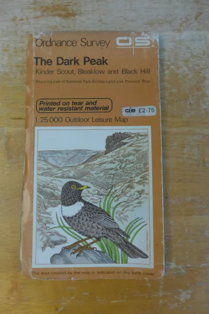 Ordnance Survey The Dark Peak , Kinder Scout Bleaklow & Black Hill - 1:25 000