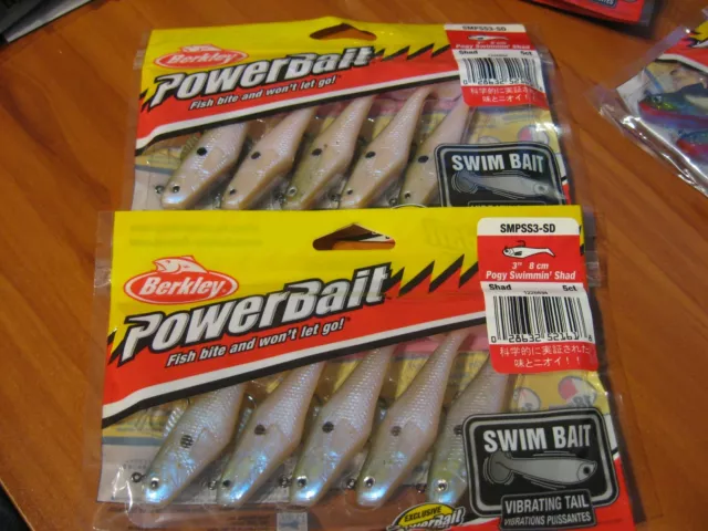2 PACKS BERKLEY PowerBait Fishing - 1/4 Oz Pre-Rigged Swim Bait - 3 Pogy  Shad $19.46 - PicClick