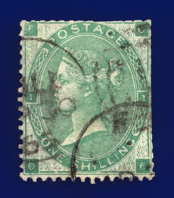 1862 SG90 1s Green J101(2) OF Trimmed perfs Hull CDS ?P 30 63 Used Cat £300 cgbz