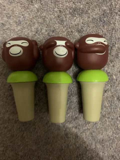 Designer Alessi 3 Wise Monkeys Wine Stopper BNWT - Never Used. No Packaging