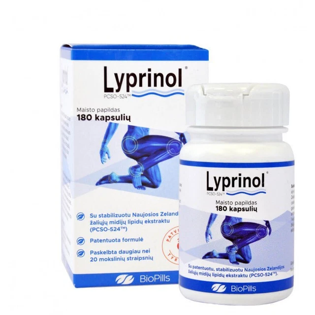 LYPRINOL PCSO-524 food supplement for joints, 180 capsules